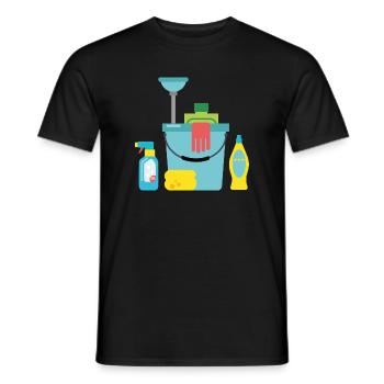 Produits de nettoyage - T-shirt homme - noir - Devant - AI Model Male 178 light (178cm)