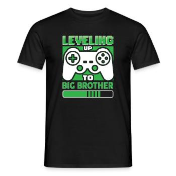 Leveling Up To Big Brother - Men's T-Shirt - black - Front - AI Model Male 178 light (178cm)