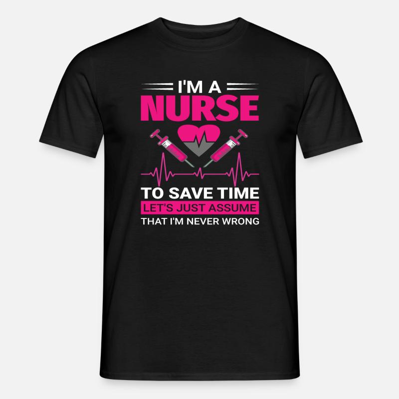 Krankenschwester - Männer T-Shirt - Schwarz