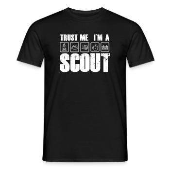 Vertrauen: Ich bin Scout i am a Scout Pfadfinder - Männer T-Shirt - Schwarz - Vorne - AI Model Male 178 light (178cm)
