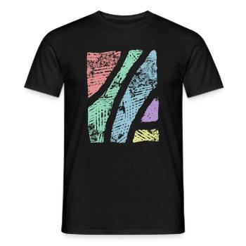 Pattern pastel colors - pattern abstract ornament - Men's T-Shirt - black - Front - AI Model Male 178 light (178cm)