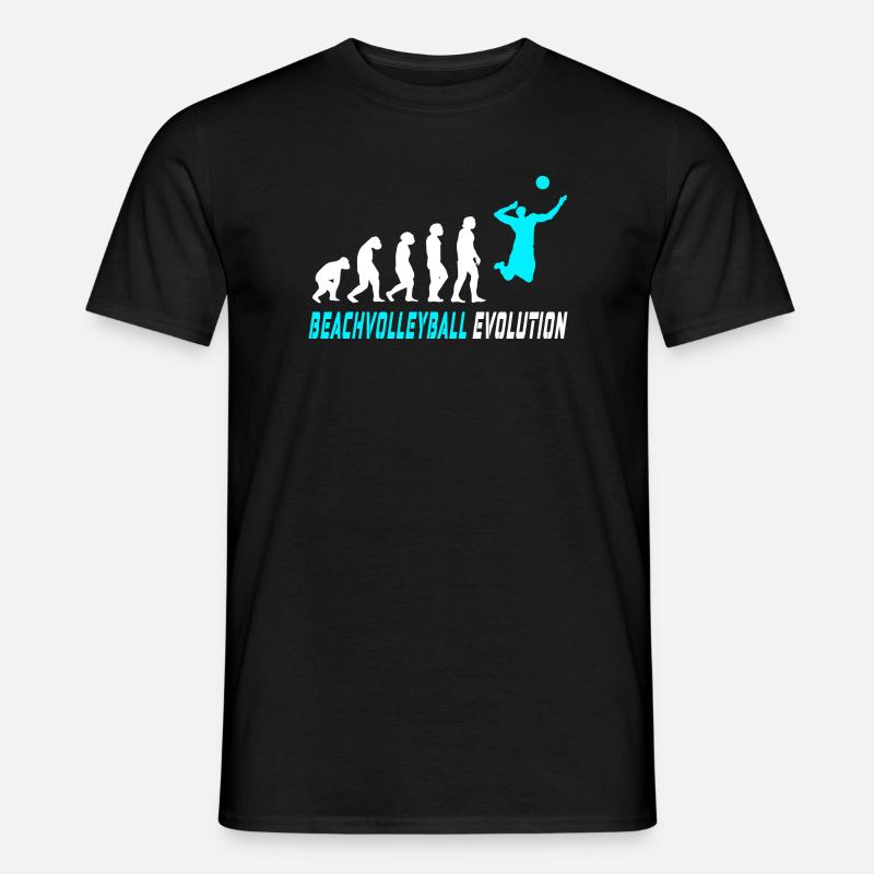 Beachvolleyball Evolution Design / Geschenkidee - Männer T-Shirt - Schwarz