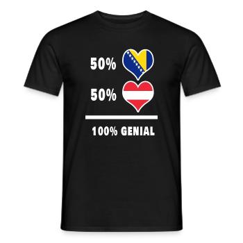 Bosnia and Austria Genial / Gift - Men's T-Shirt - black - Front - AI Model Male 178 light (178cm)