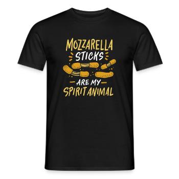 Mozzarella Stick - Men's T-Shirt - black - Front - AI Model Male 178 light (178cm)