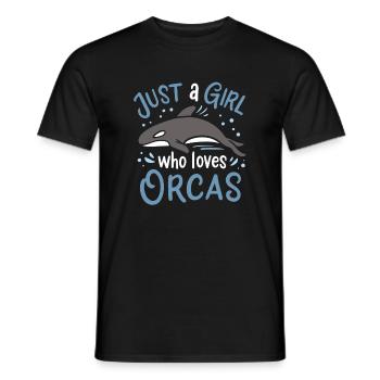 Orcas Orca-Liebhaber - Männer T-Shirt - Schwarz - Vorne - AI Model Male 178 light (178cm)