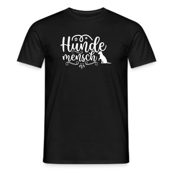Dog man - Men's T-Shirt - black - Front - AI Model Male 178 light (178cm)