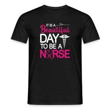 Nurse - Men's T-Shirt - black - Front - AI Model Male 178 light (178cm)