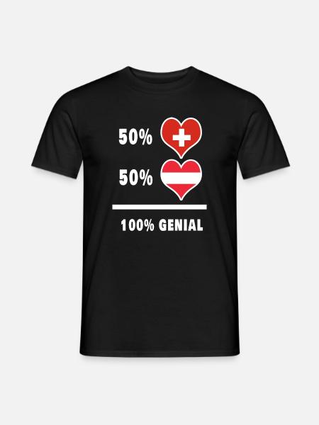Switzerland and Austria Ingenious / Gift - Men's T-Shirt - black