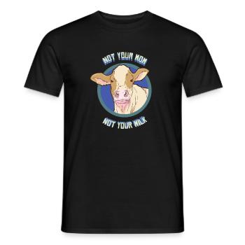Kuh Milch Milchprodukte Veganer - Männer T-Shirt - Schwarz - Vorne - AI Model Male 178 light (178cm)