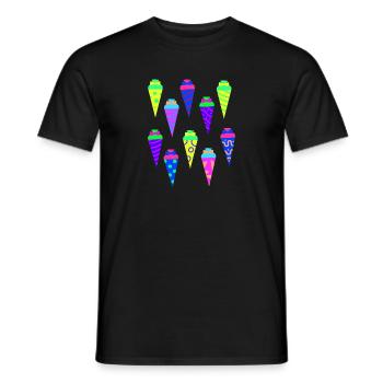 School bag sugar bag Kita preschool start of school - Men's T-Shirt - black - Front - AI Model Male 178 light (178cm)