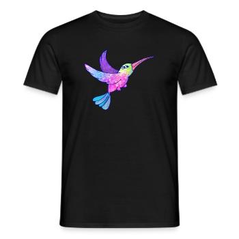 Colibri oiseau mignon animaux - T-shirt homme - noir - Devant - AI Model Male 178 light (178cm)