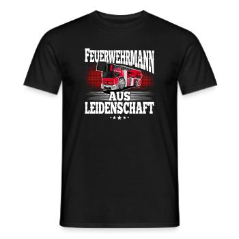 Pompier - T-shirt homme - noir - Devant - AI Model Male 178 light (178cm)