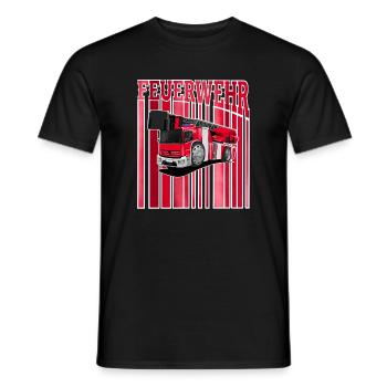 Feuerwehr - Männer T-Shirt - Schwarz - Vorne - AI Model Male 178 light (178cm)