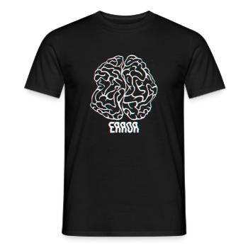Neon Glitch Brain Error - Men's T-Shirt - black - Front - AI Model Male 178 light (178cm)