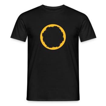 Circle Round Yellow - Men's T-Shirt - black - Front - AI Model Male 178 light (178cm)