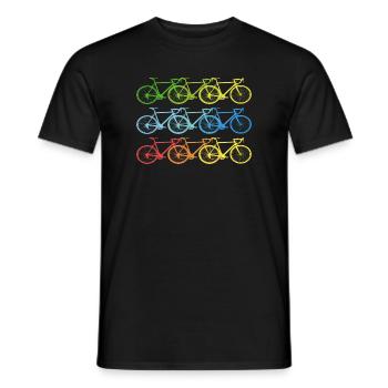 bike t-shirt sport bike summer spring - Men's T-Shirt - black - Front - AI Model Male 178 light (178cm)