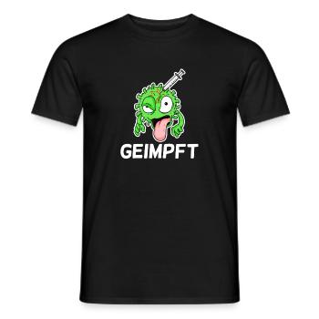Geimpft - Männer T-Shirt - Schwarz - Vorne - AI Model Male 178 light (178cm)