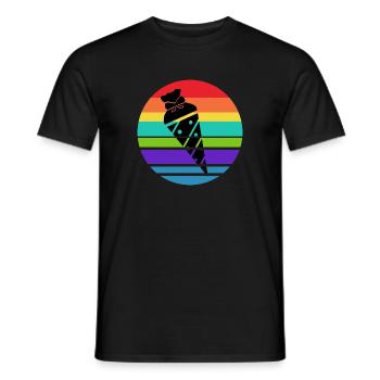 School bag sugar bag School start school start - Men's T-Shirt - black - Front - AI Model Male 178 light (178cm)
