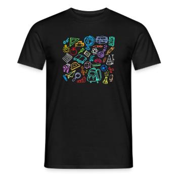 School Learning Timpani School Start School Start - Men's T-Shirt - black - Front - AI Model Male 178 light (178cm)