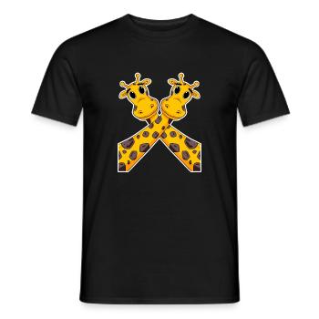 Girafe girafe - T-shirt homme - noir - Devant - AI Model Male 178 light (178cm)