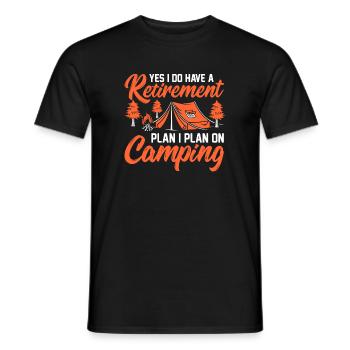 Camping - Men's T-Shirt - black - Front - AI Model Male 178 light (178cm)