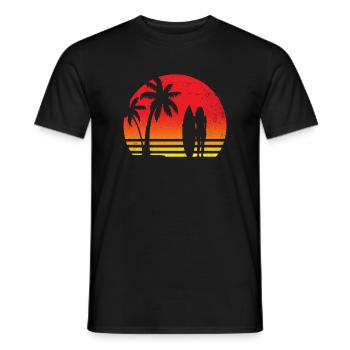 Surf Surfer Vintage - Men's T-Shirt - black - Front - AI Model Male 178 light (178cm)