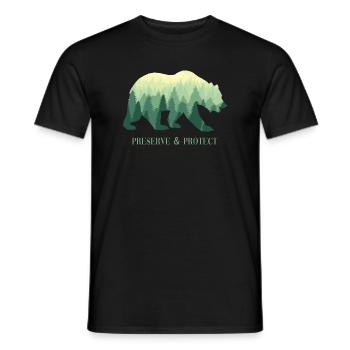 Protect protection de l’environnement Protection du climat Ours - T-shirt homme - noir - Devant - AI Model Male 178 light (178cm)
