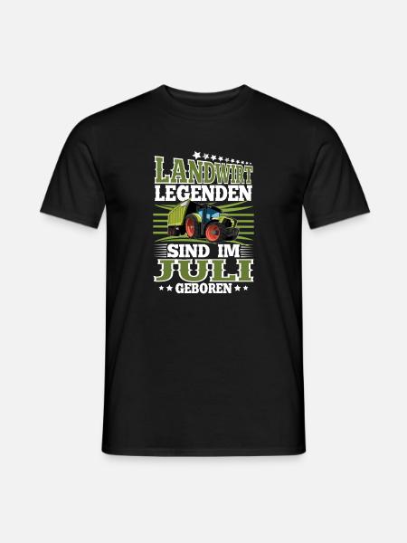 Geburtstag Landwirt Juli - Männer T-Shirt - Schwarz