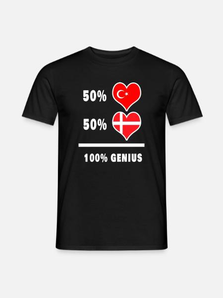 Denmark and Turkey awesome / gift - Men's T-Shirt - black
