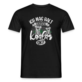 Koala - Men's T-Shirt - black - Front - AI Model Male 178 light (178cm)