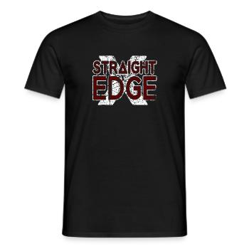 Straight Edge Schriftzug Für Straight Edger Life - Männer T-Shirt - Schwarz - Vorne - AI Model Male 178 light (178cm)