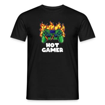 Gamer Zocker Controller - Männer T-Shirt - Schwarz - Vorne - AI Model Male 178 light (178cm)
