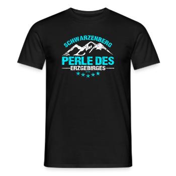 Perle des Erzgebirges - Männer T-Shirt - Schwarz - Vorne - AI Model Male 178 light (178cm)