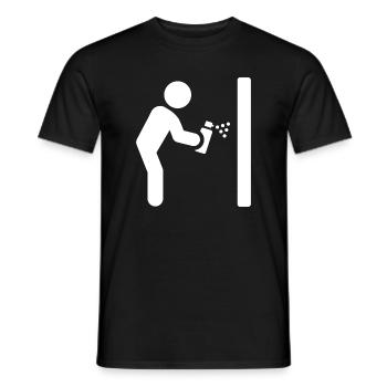 Graffiti Sprayer - Männer T-Shirt - Schwarz - Vorne - AI Model Male 178 light (178cm)