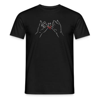 Minimalist Wrist Strap Illustration - Men's T-Shirt - black - Front - AI Model Male 178 light (178cm)