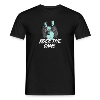 Gamer Saying Zocker Controller Game - Men's T-Shirt - black - Front - AI Model Male 178 light (178cm)