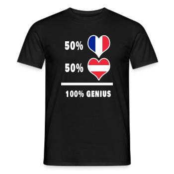 France and Austria Ingenious / Gift - Men's T-Shirt - black - Front - AI Model Male 178 light (178cm)