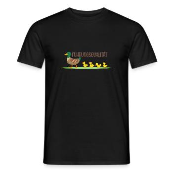 Führungsqualität Ente mit Küken - Männer T-Shirt - Schwarz - Vorne - AI Model Male 178 light (178cm)