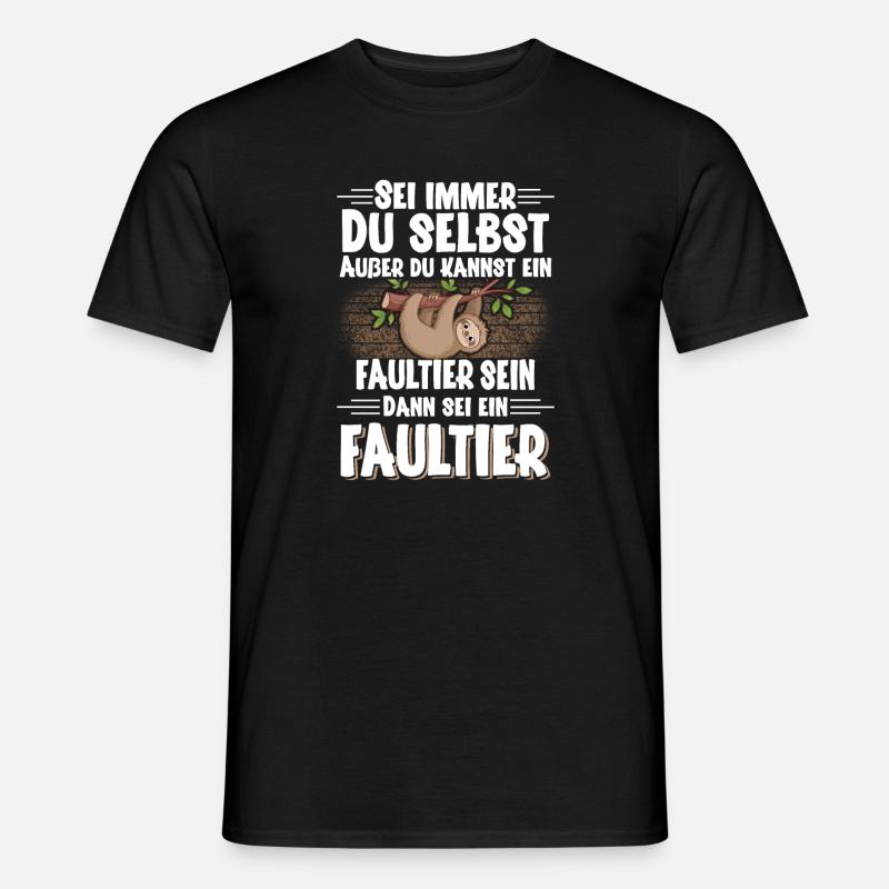 Faultier - Männer T-Shirt - Schwarz