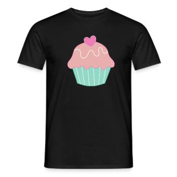 cook baking cake cupcake gift mother - Men's T-Shirt - black - Front - AI Model Male 178 light (178cm)