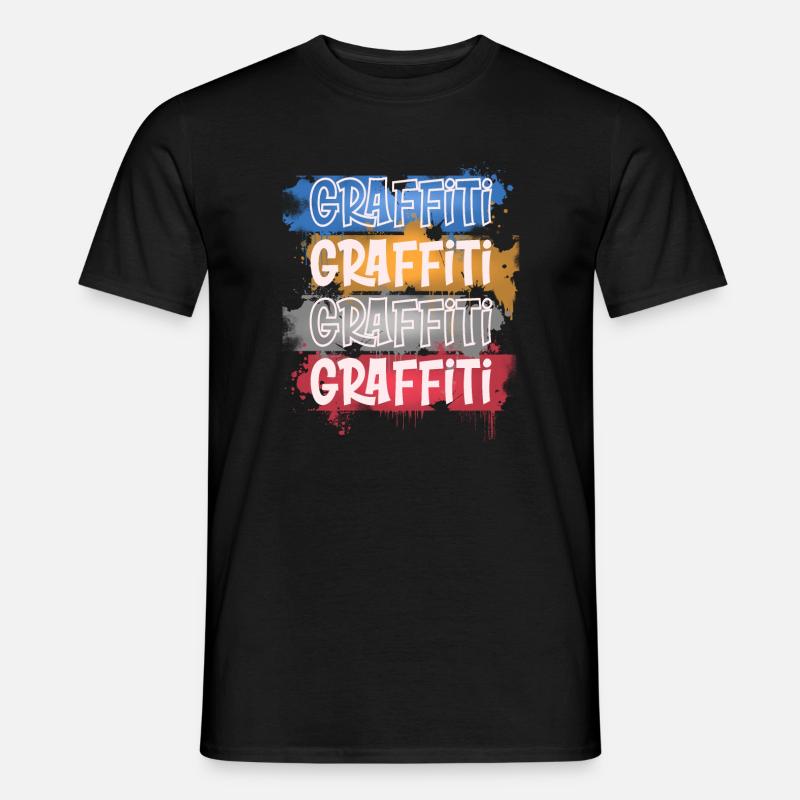 Graffiti - Männer T-Shirt - Schwarz