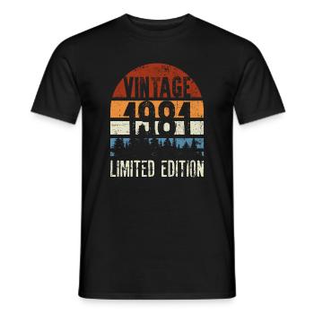 Édition limitée Vintage 404 - T-shirt homme - noir - Devant - AI Model Male 178 light (178cm)