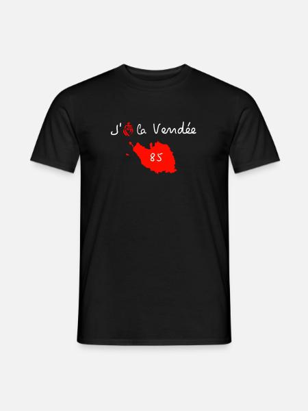j'aime la vendee carte 85 - T-shirt homme - noir