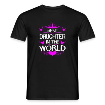 Meilleure fille du monde - T-shirt homme - noir - Devant - AI Model Male 178 light (178cm)
