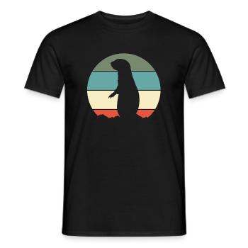 Präriehund Retro - Männer T-Shirt - Schwarz - Vorne - AI Model Male 178 light (178cm)