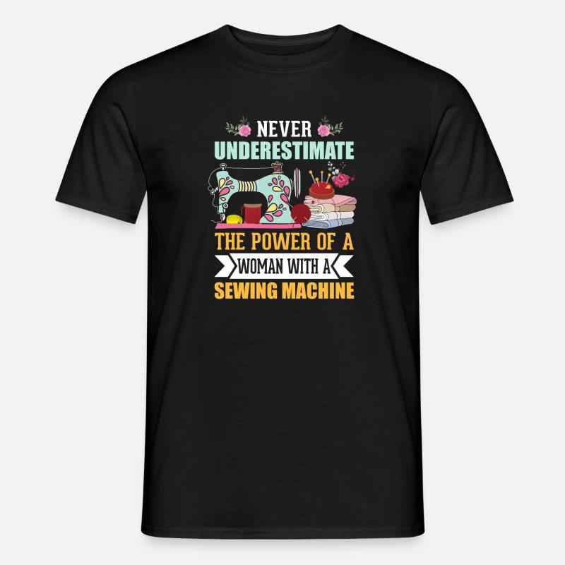 Nähen - Männer T-Shirt - Schwarz