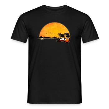 guitare nature - T-shirt homme - noir - Devant - AI Model Male 178 light (178cm)