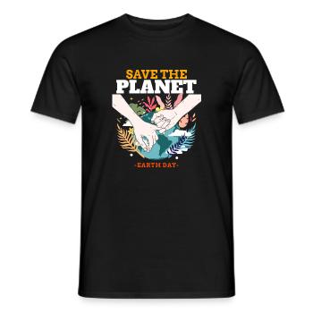 Sauver la Terre – Journée de la Terre - T-shirt homme - noir - Devant - AI Model Male 178 light (178cm)