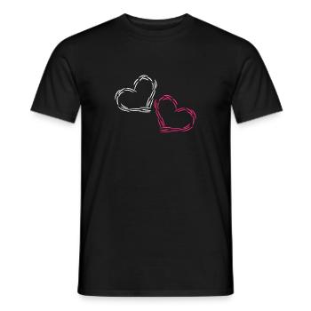 Herz Herzchen - Männer T-Shirt - Schwarz - Vorne - AI Model Male 178 light (178cm)