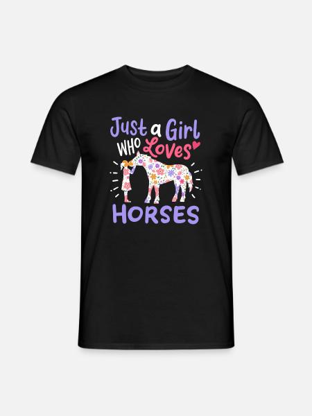 Miłośnicy koni - Mænd T-shirt - sort